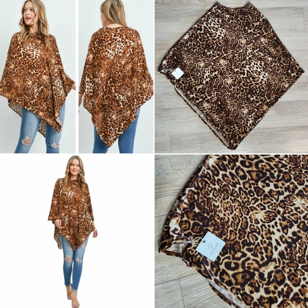 One Size Leopard Poncho✨️ - Picture 1 of 10